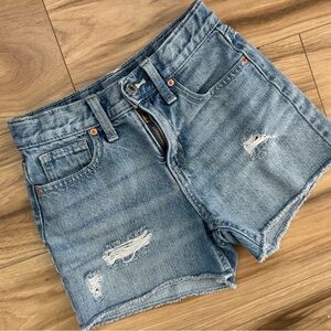 Old Navy Light Blue Distressed Jean Shorts